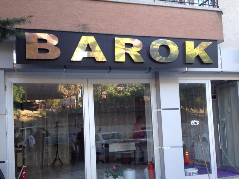 paslanmaz krom kutu harf tabela